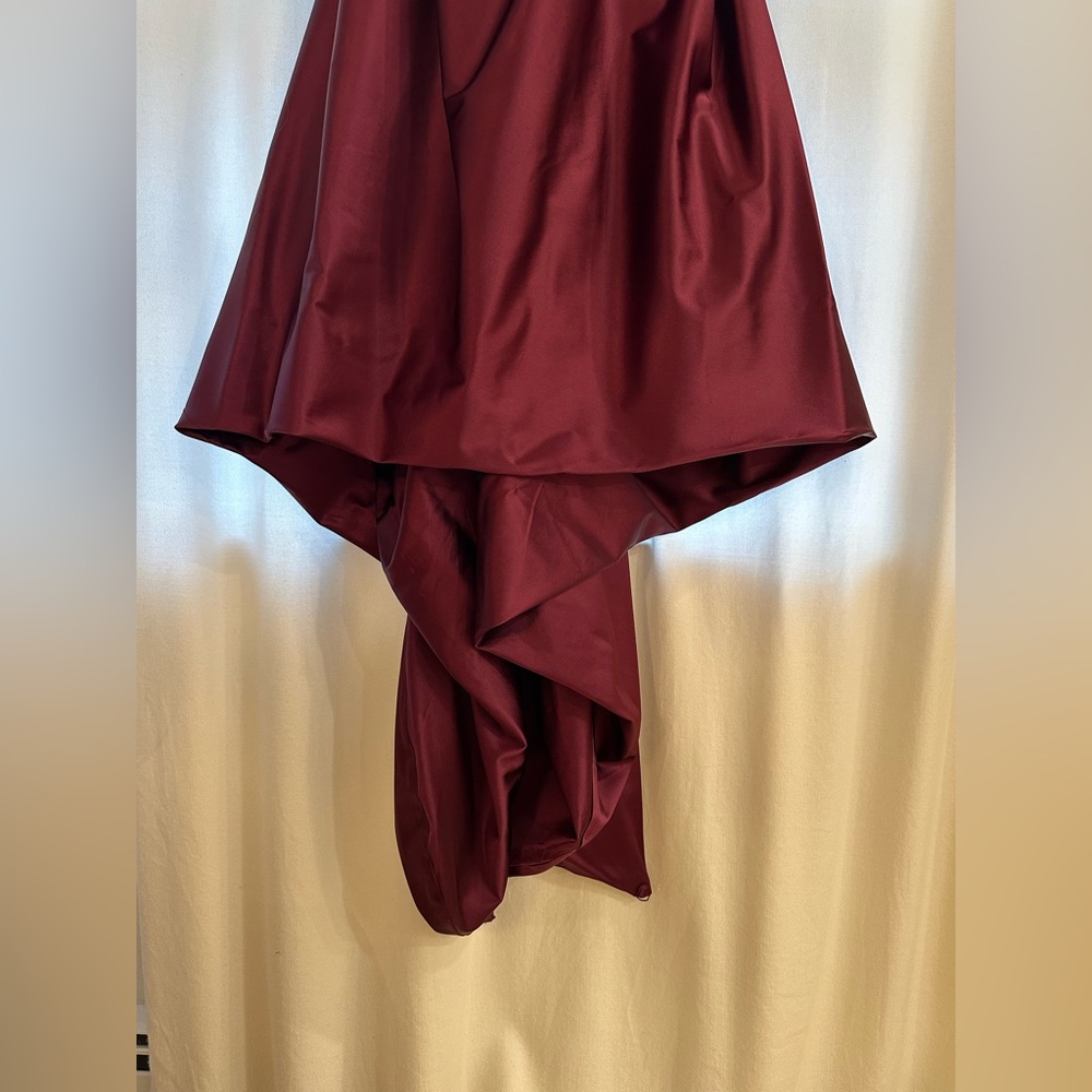 Vivienne Westwood Off-Shoulder Plum Satin Evening Gown - Picture 8 of 14